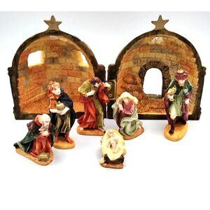 Nativity Scene Christmas Mary Joseph Jesus Three Wise Men Lilian Vernon Creche